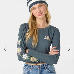 O'Neill Daisy Daze Cropped Long Sleeve T-Shirt